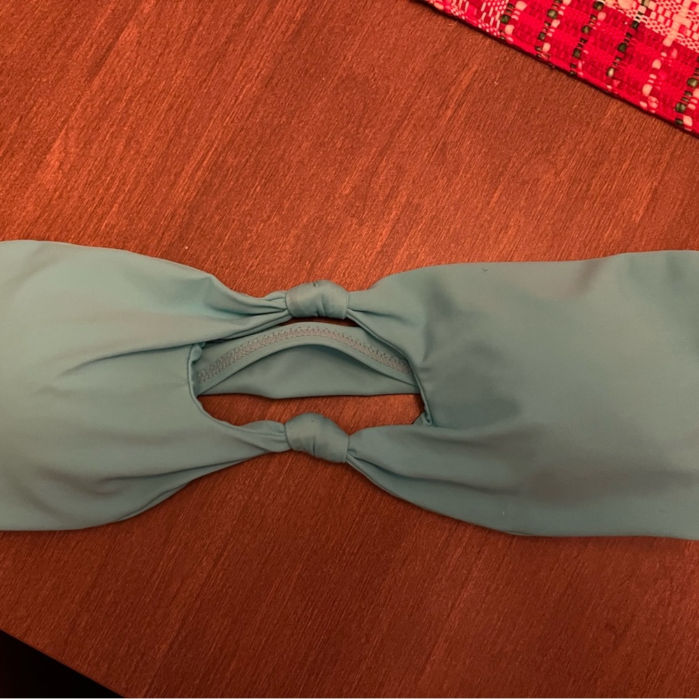 SHEIN Light Blue Bikini Top